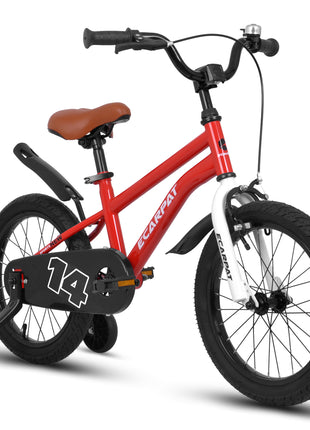 Caroeas Kids Bike for Boys & Girls Ages 3-7, 14-16 Inch Freestyle Bicycle with Training Wheels & Fenders, Pre assembled