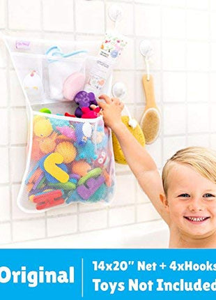 Hanging Storage Bags Net Bag Baby Bath Toy Organizer Sucker bath