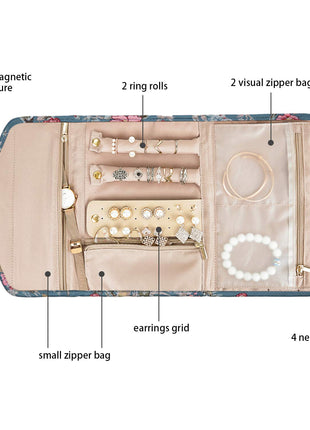  BAGSMART Travel Jewelry Organizer Roll Foldable